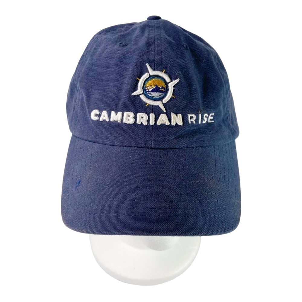 Cambrian Rise Live Btv Embroidered Navy Blue Strapback Cotton Hat
